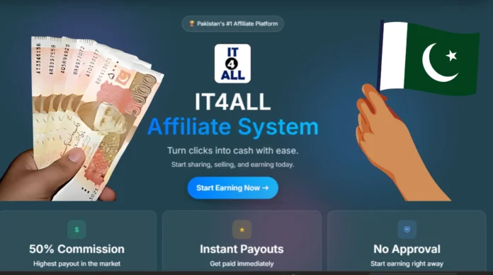 New Earning Opportunity IT 4 All Launches New Affiliate Platform in Pakistan — Earn with 50% Commission